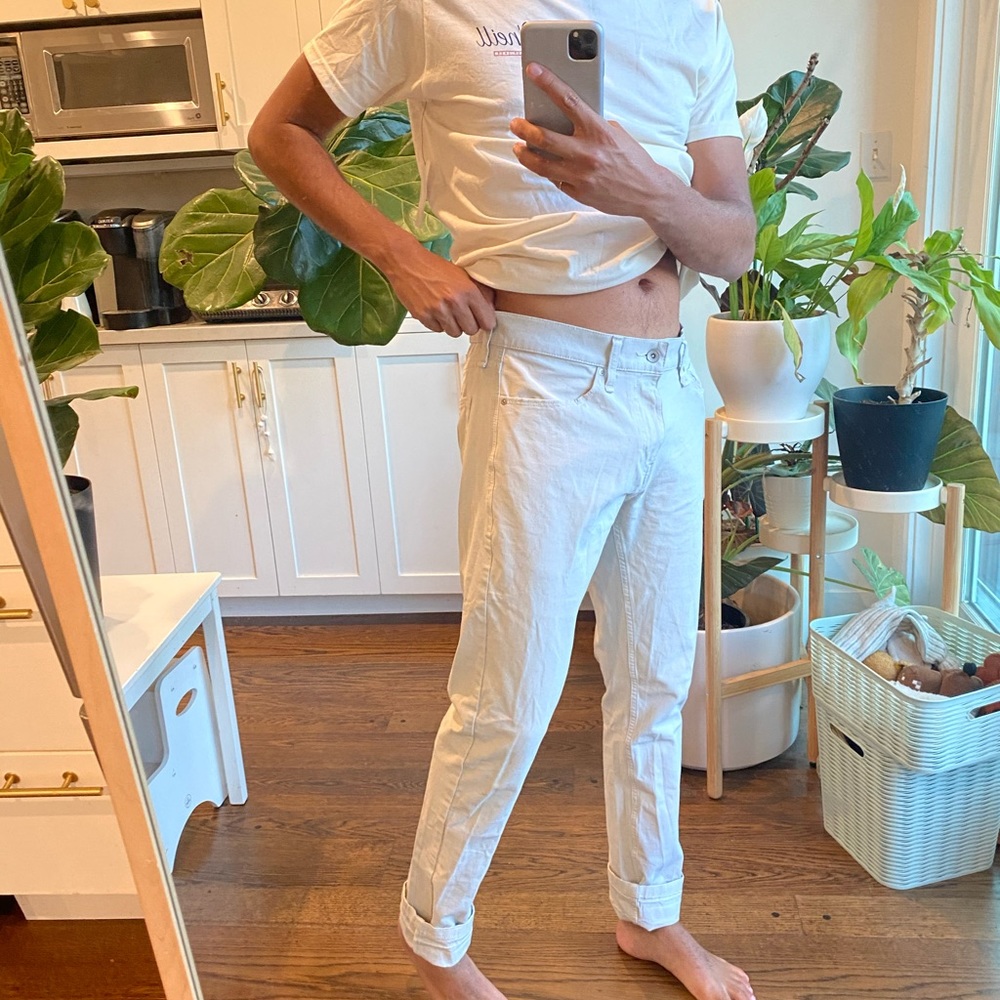 Cream white pants
